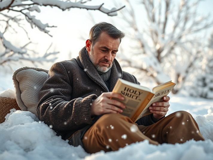 In the hush of winters white embrace,  A bench cradles souls in snows soft lace.  Coats of...